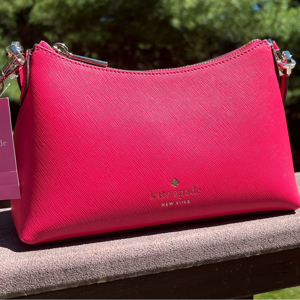 Kate Spade Hot Pink Sadie Saffiano Leather Crossbody Bag - Shoulder Purse